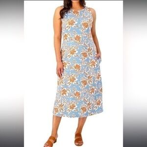 Denim & Co. Naturals Linen Blend Jersey
Tall A-Line Midi Dress Size 2X P NWOT